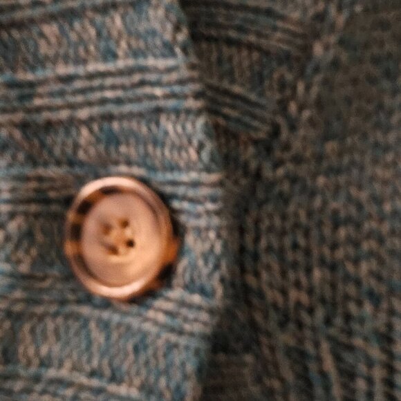 Sonoma blue long line cardigan Brown buttons winter wear pockets warm wool M - Picture 12 of 15